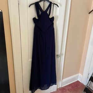 Lulu’s Navy Chiffon Gown